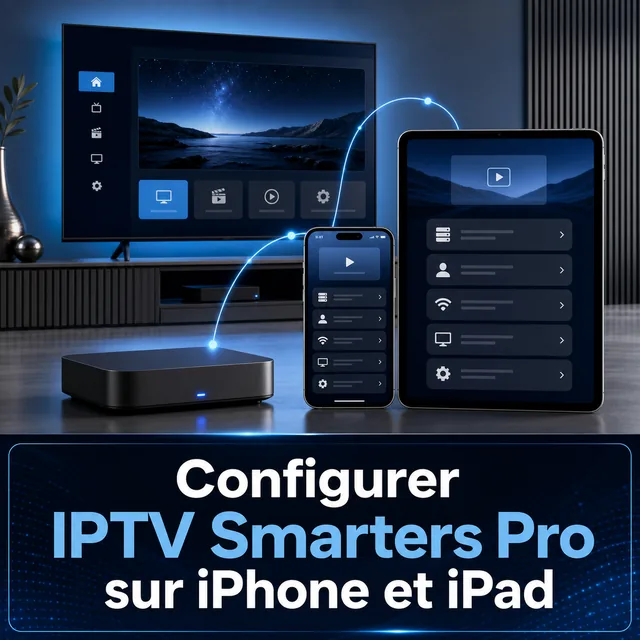 Illustration : Configurer IPTV Smarters Pro sur iPhone et iPad