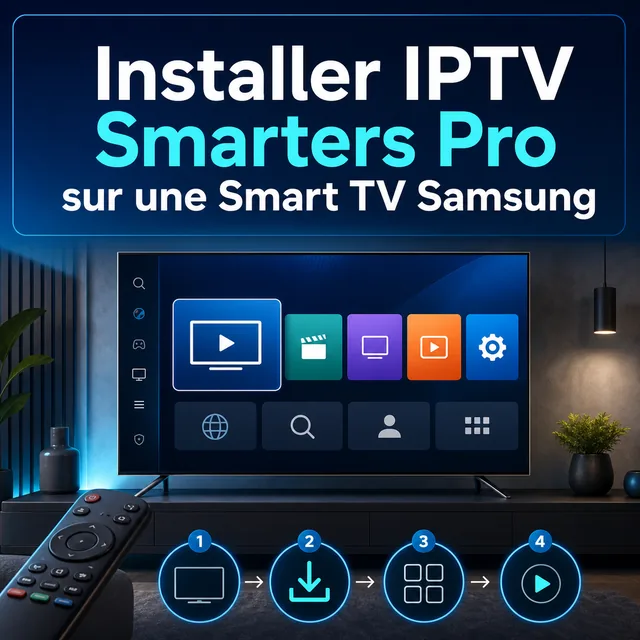 Illustration : Installer IPTV Smarters Pro sur une Smart TV Samsung