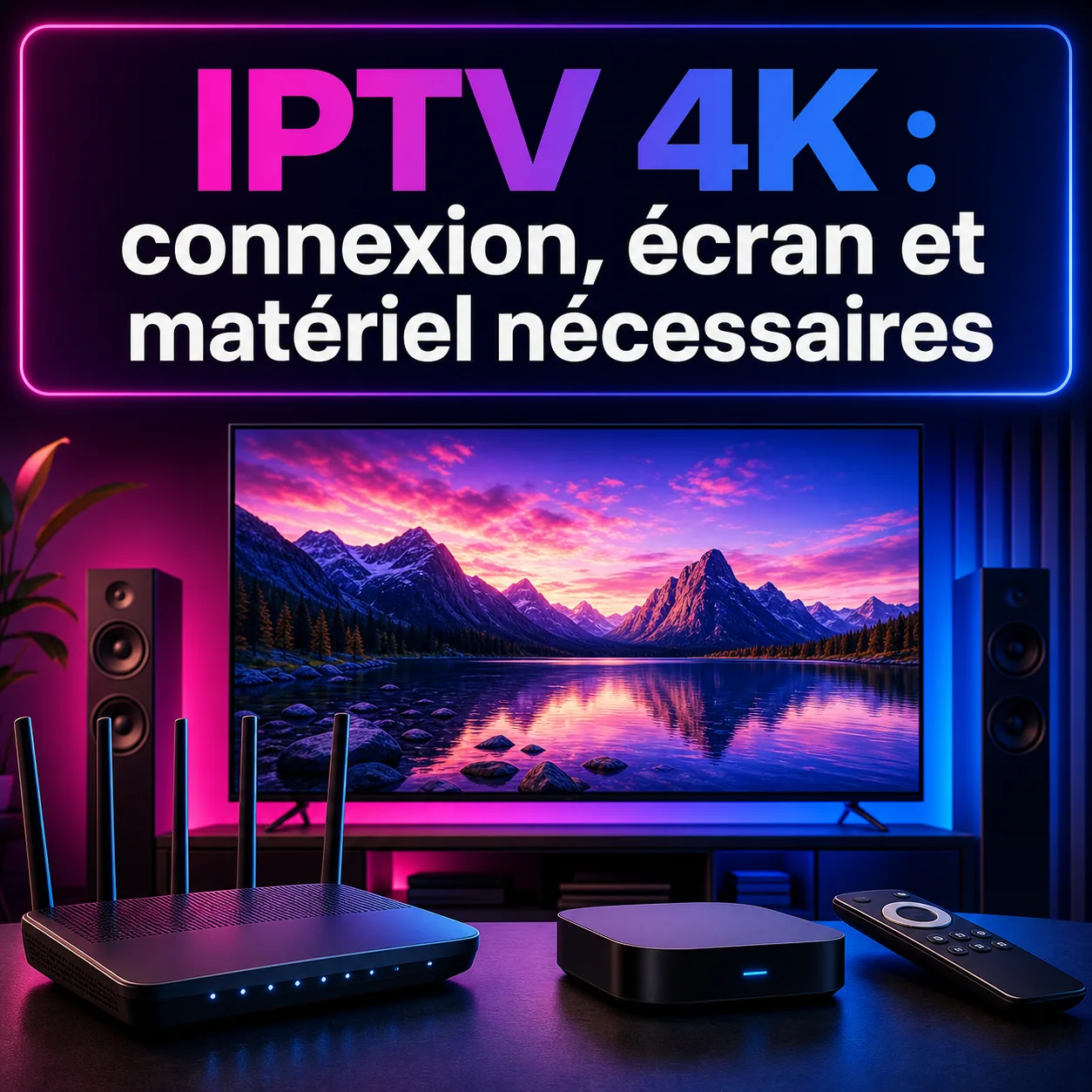 Illustration du guide : IPTV 4K : connexion, écran et matériel nécessaires