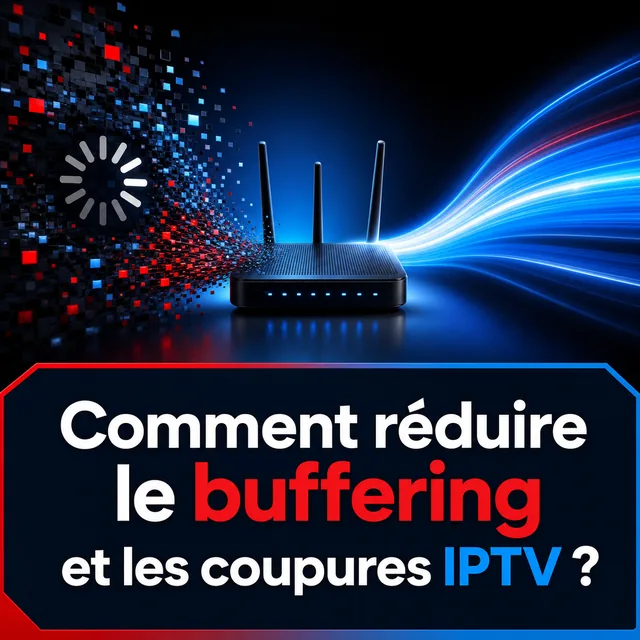 Illustration : Comment réduire le buffering et les coupures IPTV ?